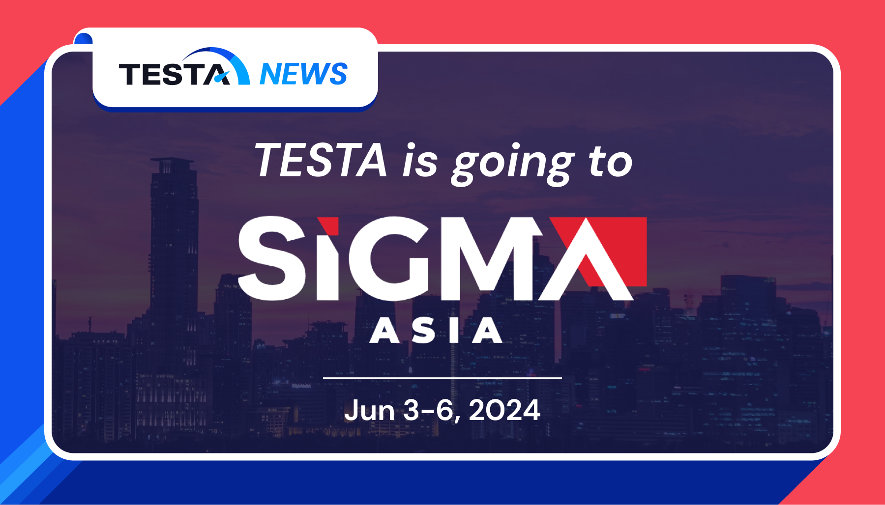 TESTA iGaming QA and testing solutions at SiGMA Asia 2024