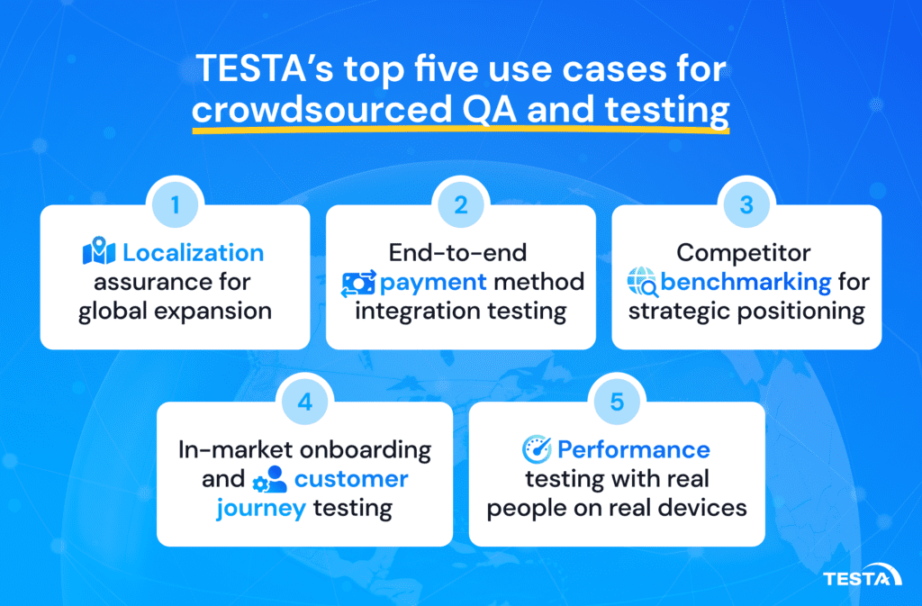 TESTAs top five use cases for crowdsourced QA and testing